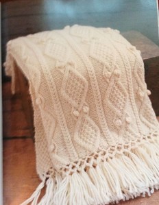 Aran-style Afghan
