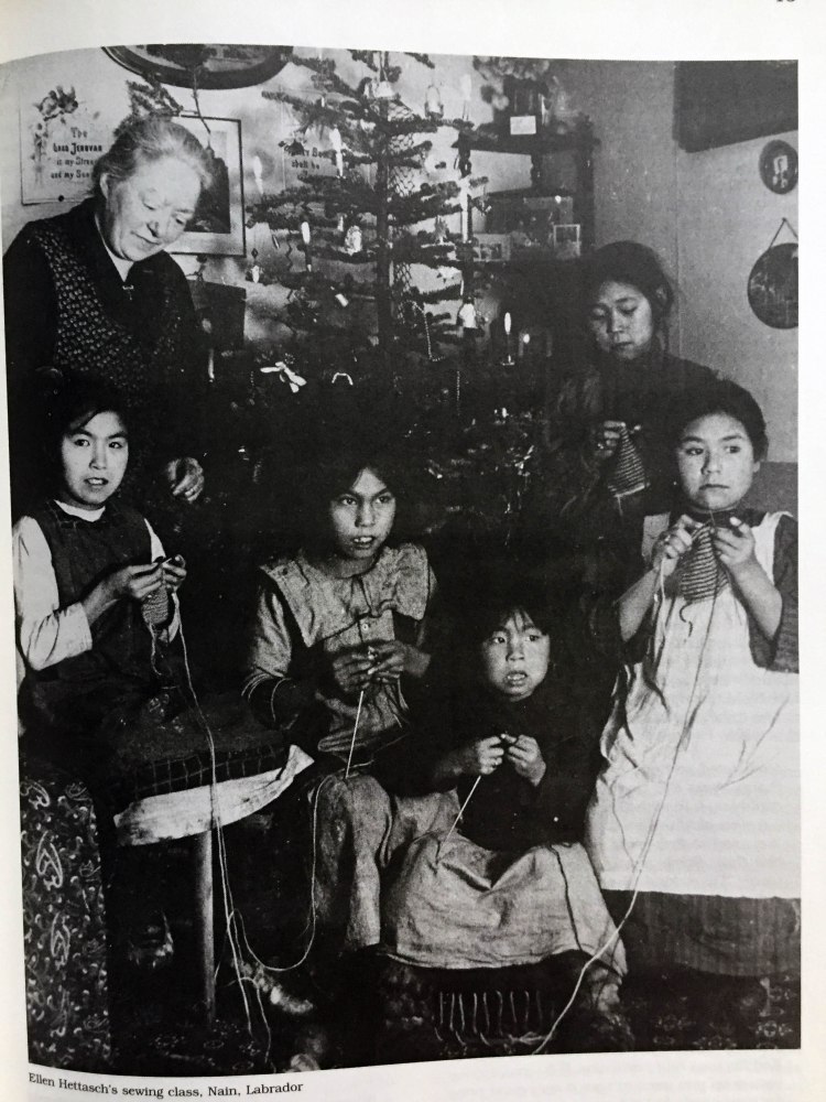 Knitting girls in Labrador